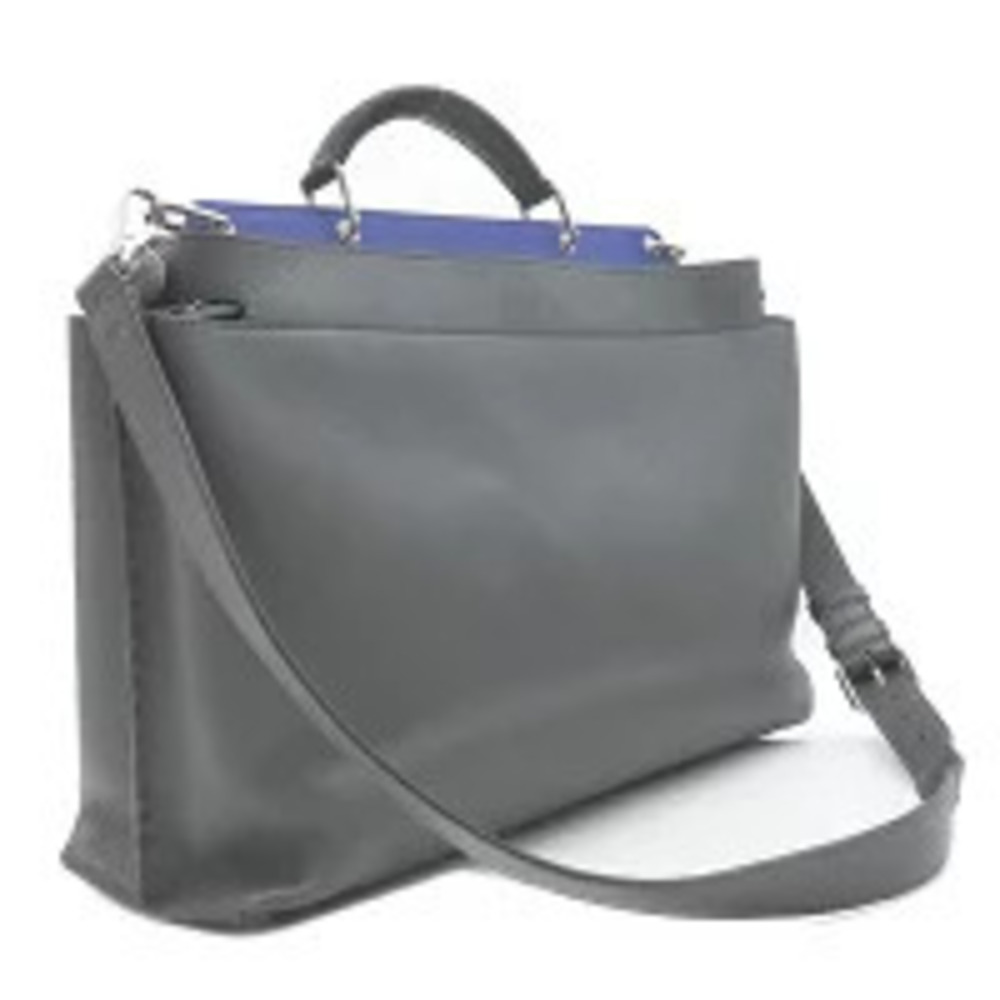 Fendi Leather Bag Iconic Blue Essential Business Peekaboo Black Blue Black